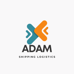 Blue and Orange Logistics Logo